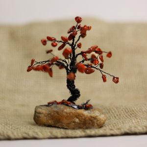 Vörös Jáspis ásvány fa - Közepes ~50 szemes